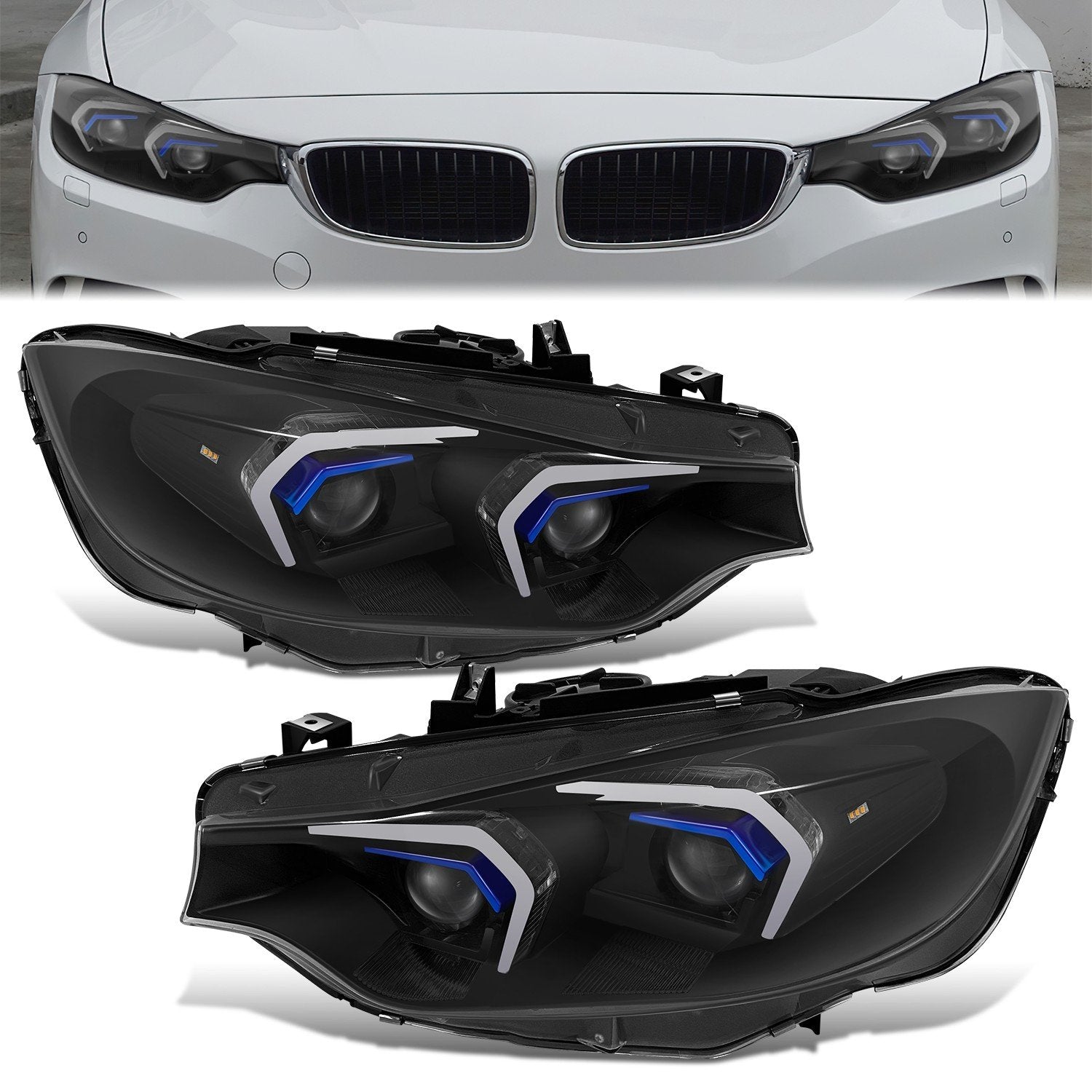 F32 Headlights For 2013-2016 BMW 4 Series Xenon Facelift LED