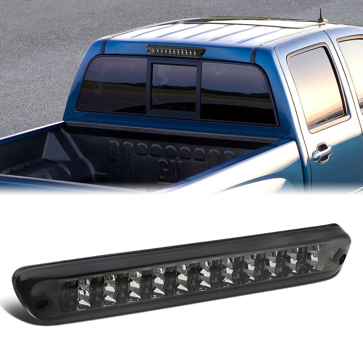Smoke Lens LED Third Brake Light For 2004-2012 Chevy Colorado & GMC Canyon - Cargo Lamp Replacement