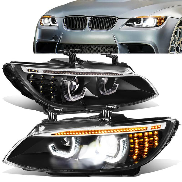 LED DRL Sequential Projector Headlights07-10 BMW 328i 335i / Xi