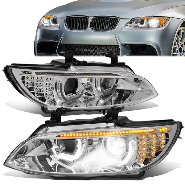 LED DRL U-Halo Sequential Projector Headlights07-10 BMW 328i 335i