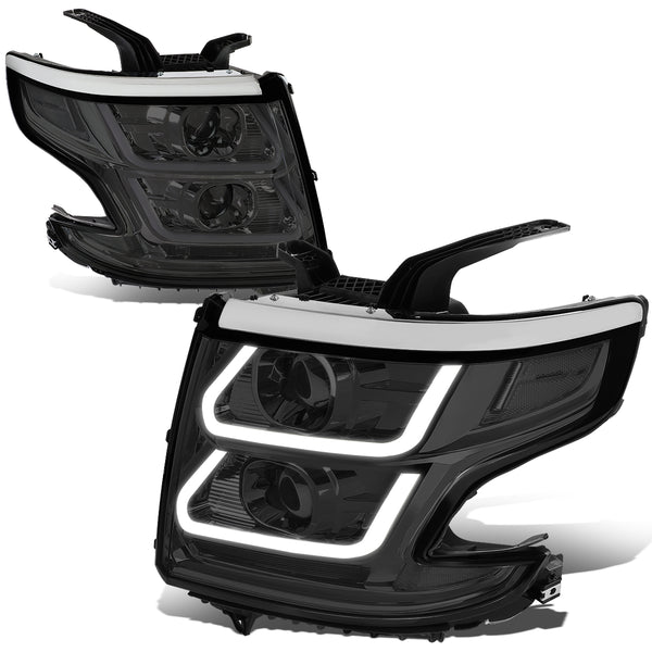 2015 -2016 Chevy Tahoe / Suburban Projector Headlights - DRL LED - Chrome
