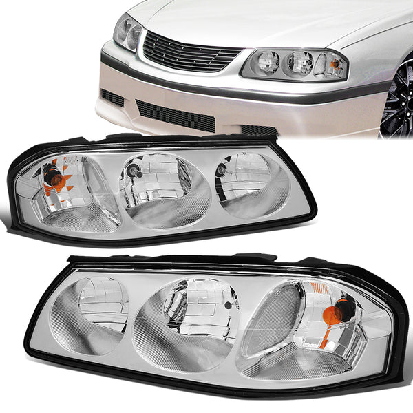 Factory Style Halogen Headlight Lamps for Chevy Impala 00-05 Chrome Amber Pair | UK Factory Style Halogen Headlight Lamps for Chevy Impala 00-05 Chrome Amber Pair | UK