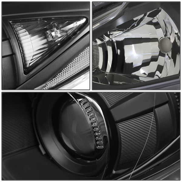 thumbnail image 2 of Left Side Halogen Projector Headlight Assembly For Mazda 3 2014-2016 - Black Housing, Clear Lens, With Bulbs 2 of 5