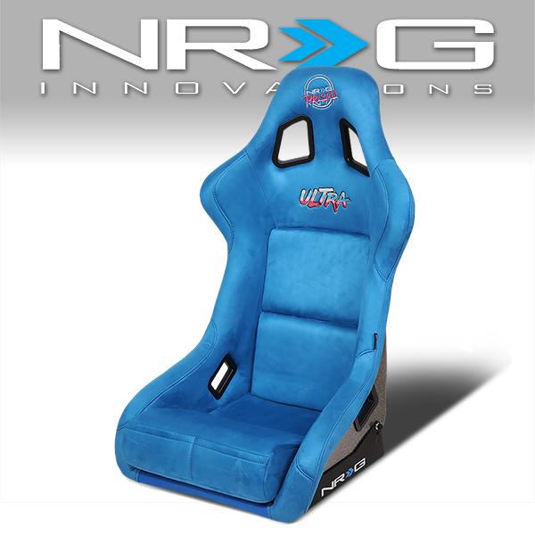 NRG PRISMA FIXED BACK BUCKET RACING SEAT PURPLE ALCANTARA + SIDE MOUNTS  MEDIUM