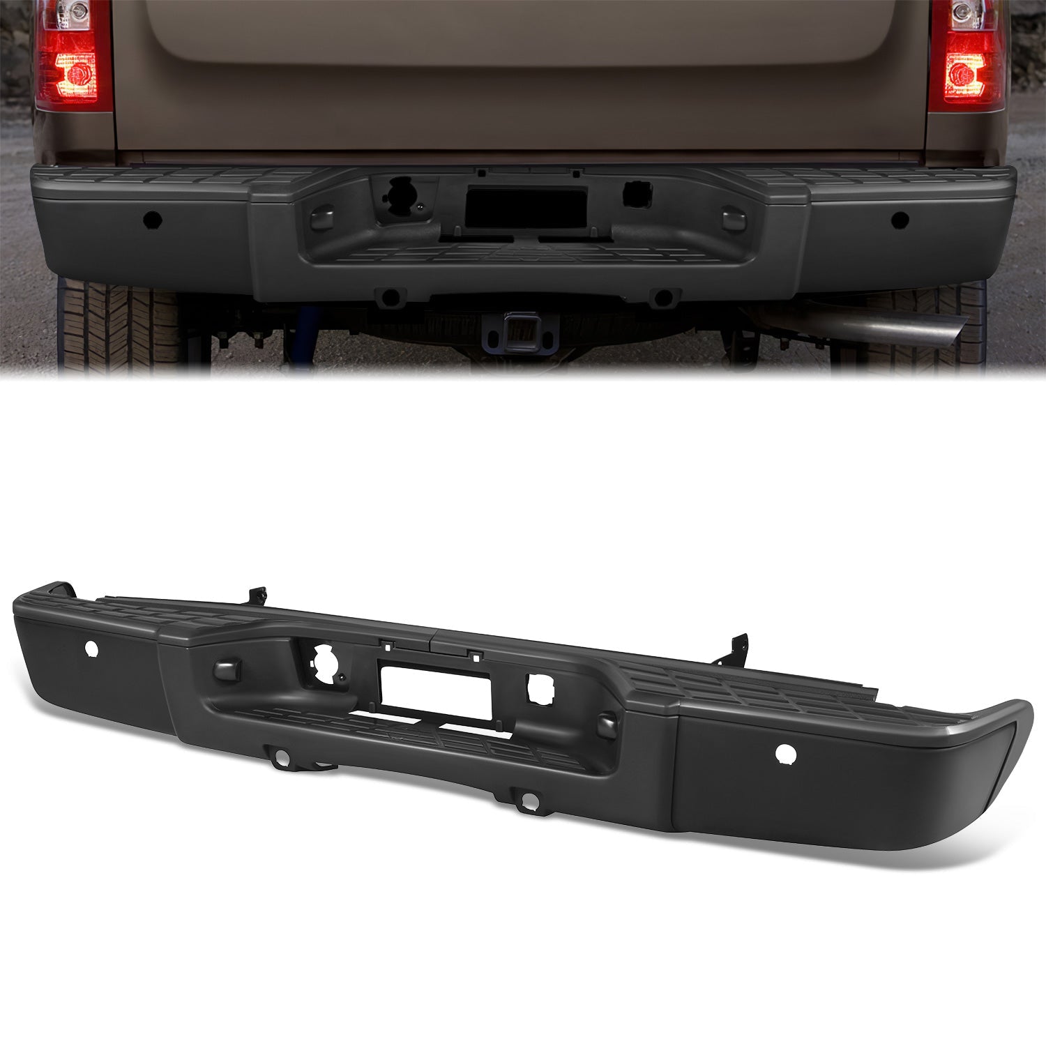 Chevrolet Silverado/GMC Sierra 1500/2500/3500 CAPA Certified Rear Bumper Without Sensor Holes Gm1102565c Chevrolet Silverado/GMC Sierra 1500/2500/3500 CAPA Certified Rear Bumper Without Sensor Holes Gm1102565c