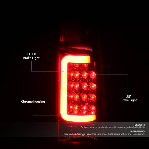 LED CBar Tail Lights (Chrome, Smoked)8800 Silverado C10 C/K 1500350