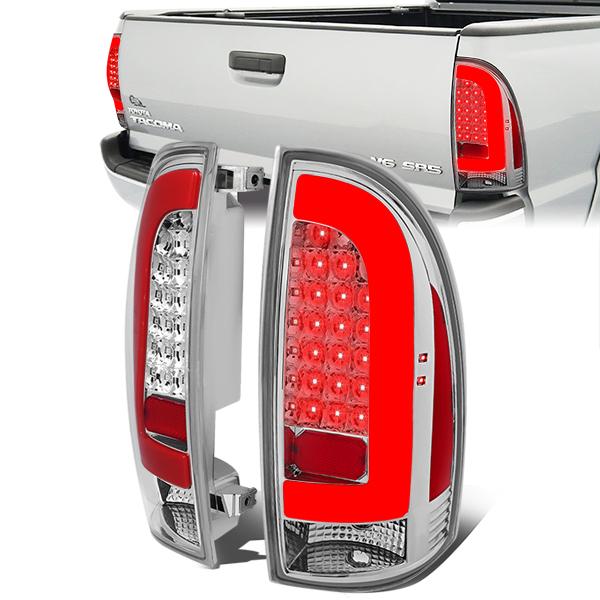 Rear Lights Pair Of Red LED Tail Lights For Toyota Tacoma 2005-2015 - Left & Right Assembly With Black Housing Left Right Rear Tail Lamp Assembly - Foto 4