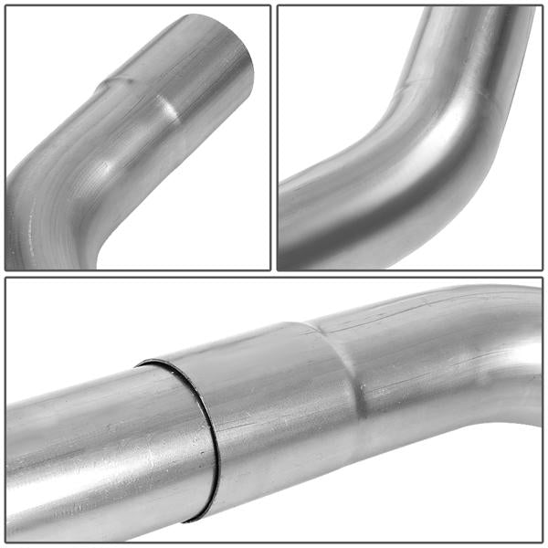 Custom Exhaust Pipe Kit - 3 in.Od - DIY - 16-Piecese - Straight & 45 90 Degree & U-Bends - ZTL-30RAW - 4