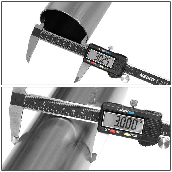 Custom Exhaust Pipe Kit - 3 in.Od - DIY - 16-Piecese - Straight & 45 90 Degree & U-Bends - ZTL-30RAW - 6