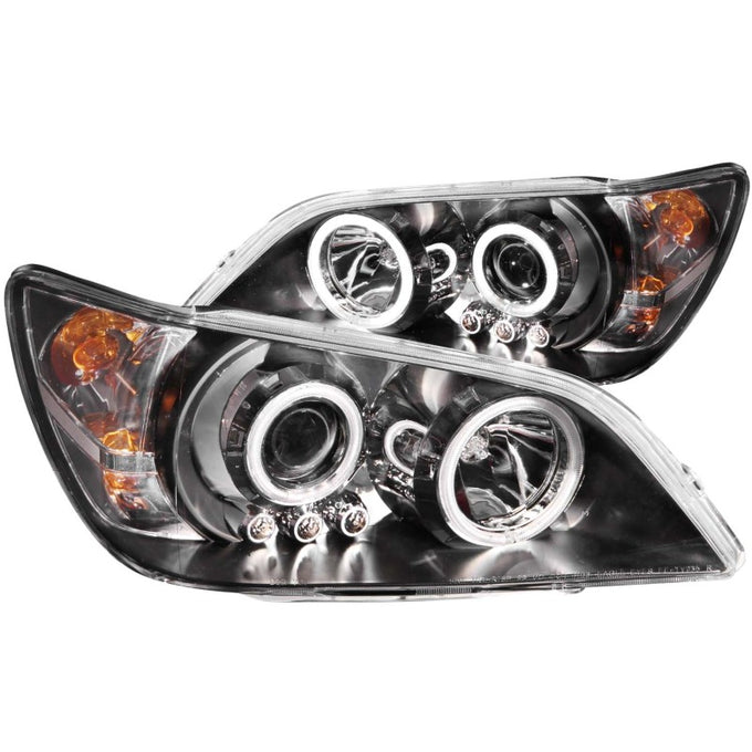 Black LED Halo Projector Headlights <br> 01-05 Lexus Is300