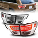 Chrome Housing LED Taillights w/Lightbar <br>11-13 Jeep Grand Cherokee
