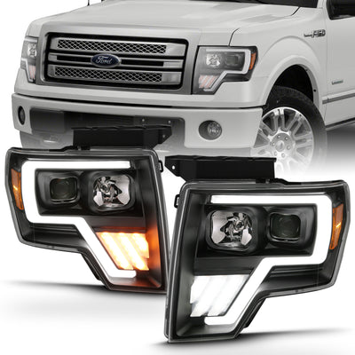 Black G4 LED Switchback Projector Headlight<br> 09-13 Ford F-150