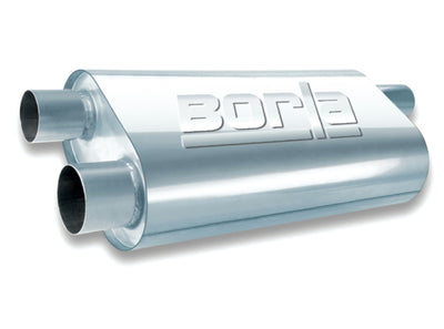 Universal 2.5in. In/Dual 2.5in. Out Muffler <br> Universal Fit