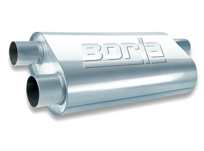 Universal 2.5in. In/Dual 2.5in. Out Muffler <br> Universal Fit