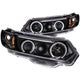 Black LED Halo Projector Headlights <br> 06-11 Honda Civic