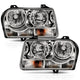 Chrome Amber Crystal Headlights <br> 05-10 Chrysler 300