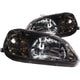 Gun-Metal Gray Crystal Headlights <br> 99-00 Honda Civic
