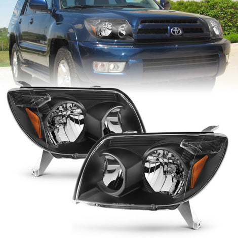 Black Crystal Headlights <br> 03-05 Toyota 4Runner
