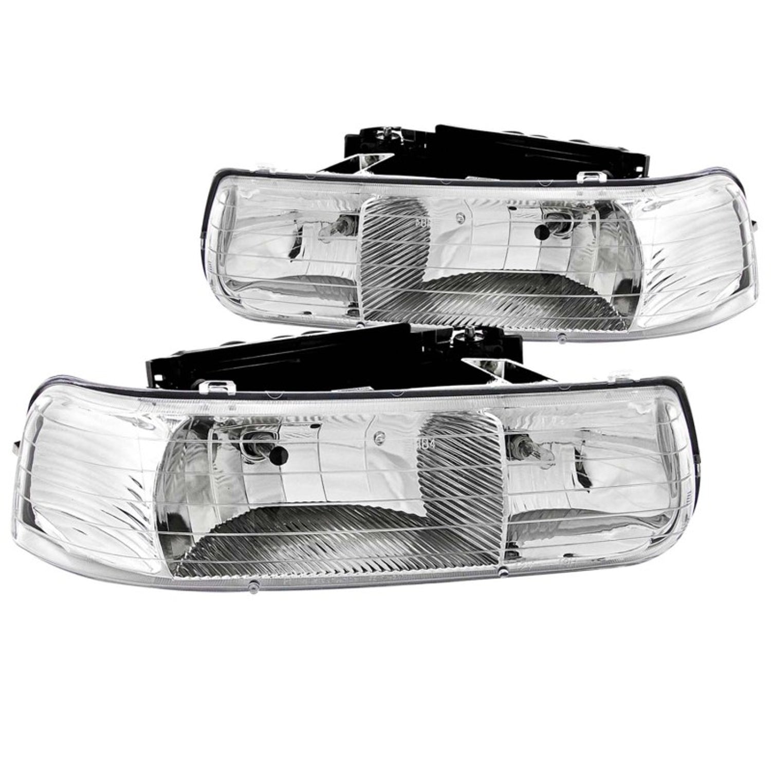 Chrome Crystal Headlights <br> 99-02 Chevy Silverado 1500 2500 3500
