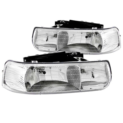 Chrome Crystal Headlights <br> 99-02 Chevy Silverado 1500 2500 3500
