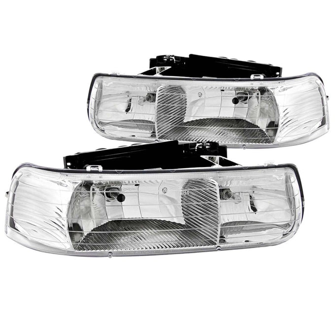 Chrome Crystal Headlights <br> 99-02 Chevy Silverado 1500 2500 3500