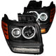 Black G2 LED Halo Projector Headlights <br> 07-12 Dodge Nitro