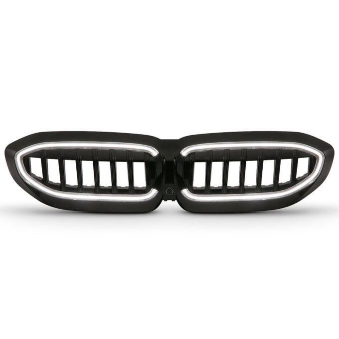 Full LED Front Grille w/Initiation & Running Light <br>19-22 BMW 3 Series Black Housing
