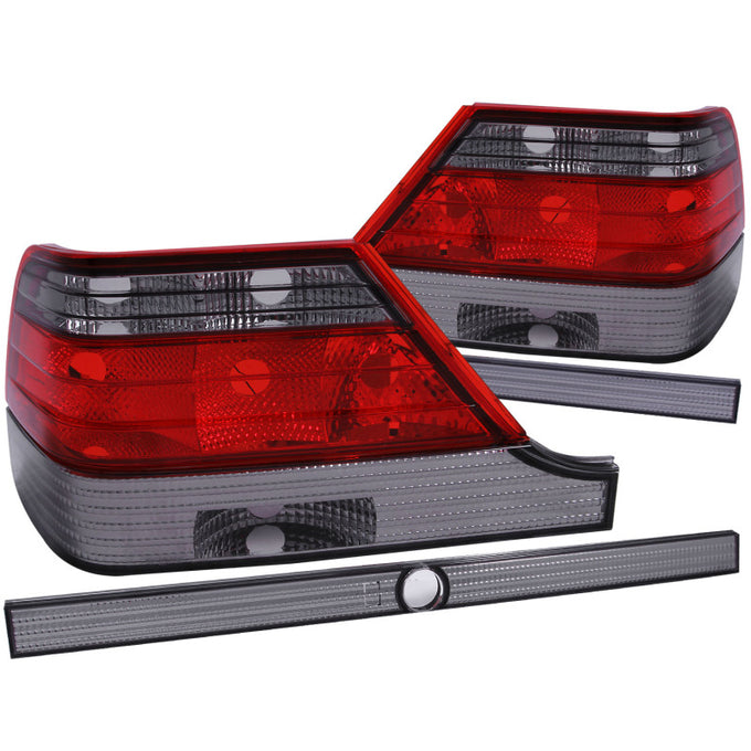 Red/Smoke Taillights <br> 95-99 Mercedes Benz S Class W140