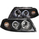 Black LED Halo Projector Headlights <br> 01-05 Volkswagen Passat