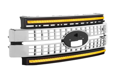 XBG LED Grille (Chrome Finish / Amber DRL) <br> 17-19 Ford Super Duty