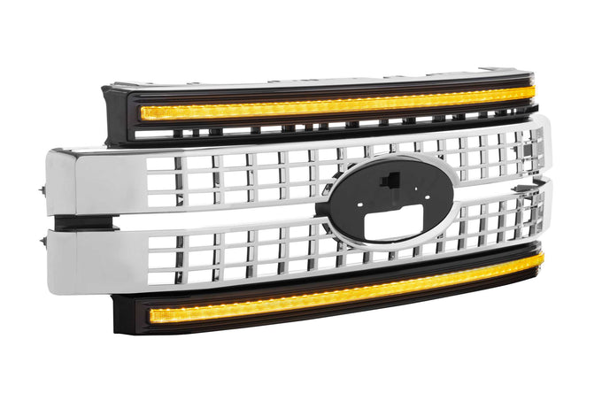 XBG LED Grille (Chrome Finish / Amber DRL) <br> 17-19 Ford Super Duty