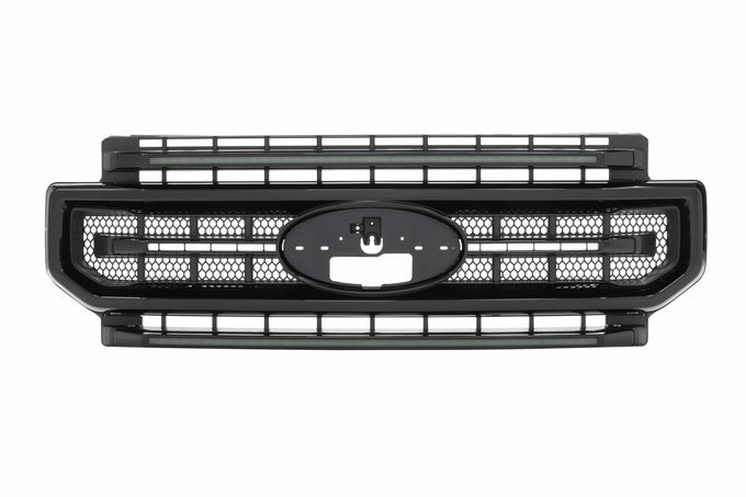 XBG LED Grille (Gloss Black / Amber DRL) <br> 20-22 Ford Super Duty