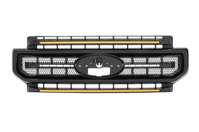 XBG LED Grille (Gloss Black / Amber DRL) <br> 20-22 Ford Super Duty