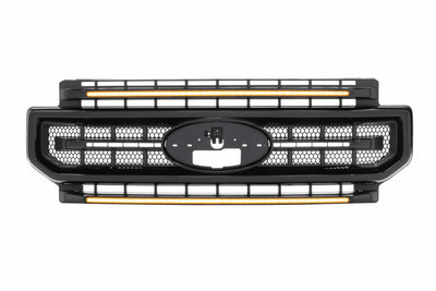 XBG LED Grille (Gloss Black / Amber DRL) <br> 20-22 Ford Super Duty