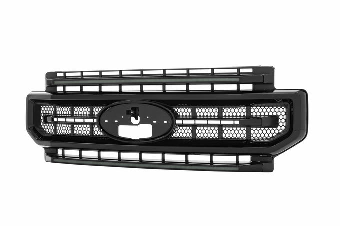 XBG LED Grille (Gloss Black / Amber DRL) <br> 20-22 Ford Super Duty