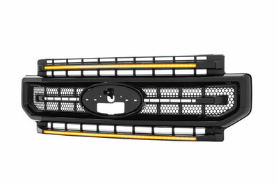 XBG LED Grille (Gloss Black / Amber DRL) <br> 20-22 Ford Super Duty