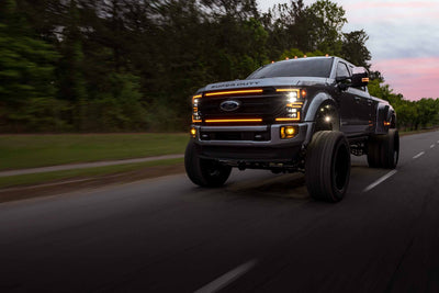 XBG LED Grille (Gloss Black / Amber DRL) <br> 20-22 Ford Super Duty