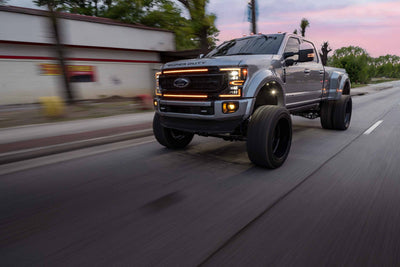 XBG LED Grille (Gloss Black / Amber DRL) <br> 20-22 Ford Super Duty
