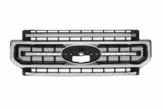 XBG LED Grille (Chrome Finish / White DRL) <br> 20-22 Ford Super Duty