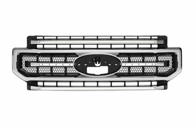 XBG LED Grille (Chrome Finish / White DRL) <br> 20-22 Ford Super Duty