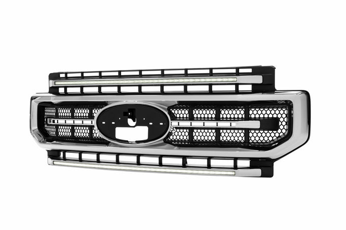 XBG LED Grille (Chrome Finish / White DRL) <br> 20-22 Ford Super Duty