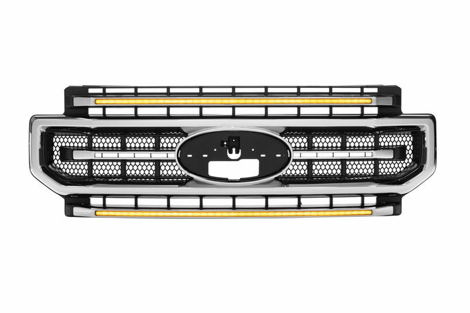 XBG LED Grille (Chrome Finish / Amber DRL) <br> 20-22 Ford Super Duty