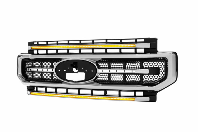 XBG LED Grille (Chrome Finish / Amber DRL) <br> 20-22 Ford Super Duty
