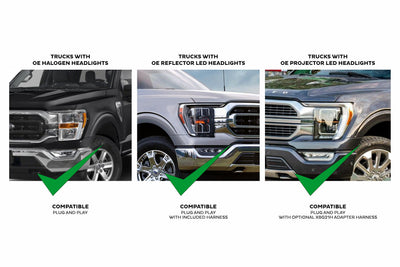 XBG LED Grille (Chrome Finish / White DRL) <br> 21-24 Ford F150