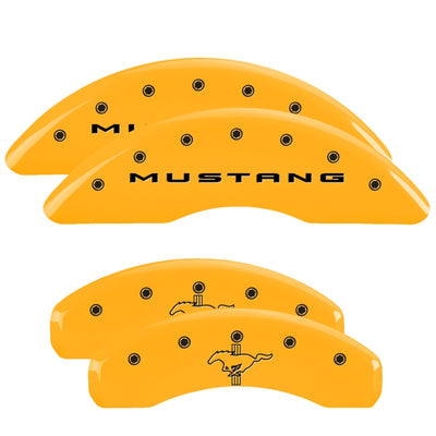 Set of 4 Brake Caliper Covers Front and Rear <br> 2015-2023 Ford Mustang