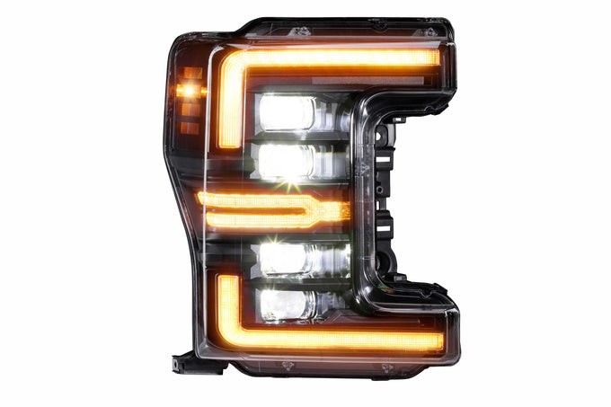 XB LED Headlights (Pair/Amber DRL) <br>17-19 Ford Super Duty