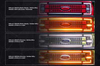 XB LED Headlights (Pair/Amber DRL) <br>17-19 Ford Super Duty