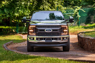 XB LED Headlights (Pair/Amber DRL) <br>17-19 Ford Super Duty