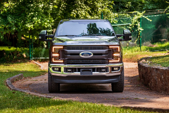 XB LED Headlights (Pair/Amber DRL) <br>17-19 Ford Super Duty
