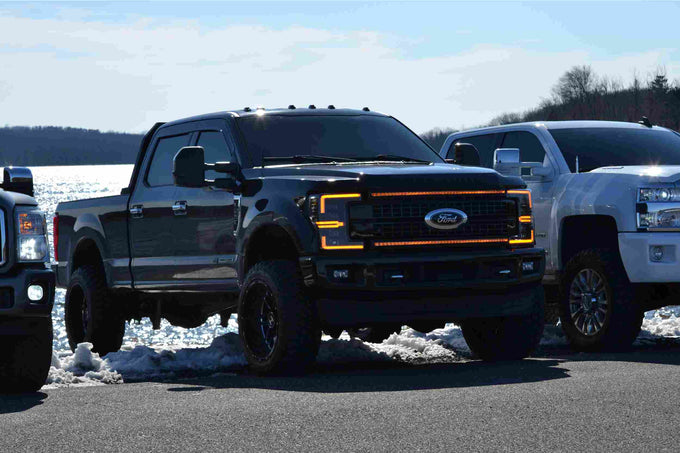 XB LED Headlights (Pair/Amber DRL) <br>17-19 Ford Super Duty